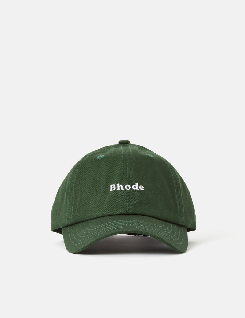 Casquette de baseball Bhode avec broderie en script - Vert pin