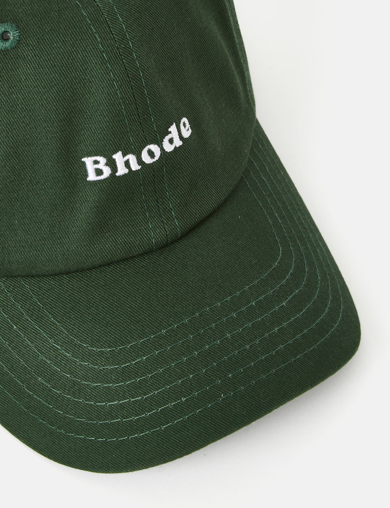 Casquette de baseball Bhode avec broderie en script - Vert pin