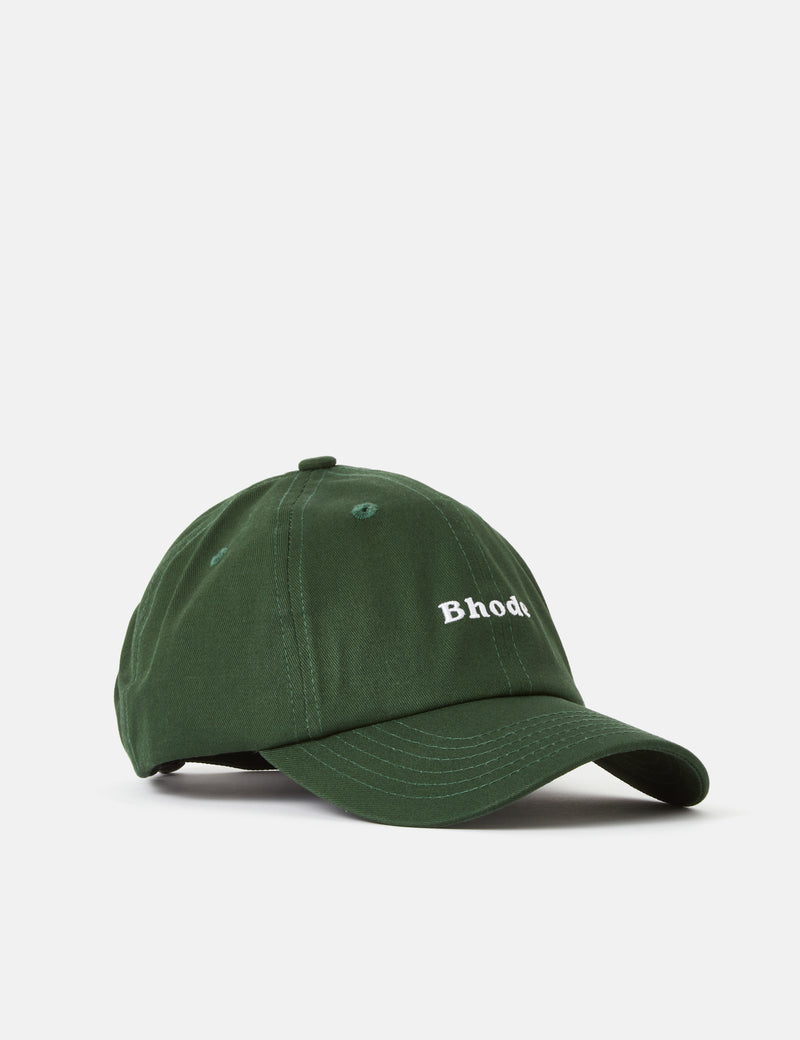 Bhode Embroidered Script Baseball Cap - Pine Green