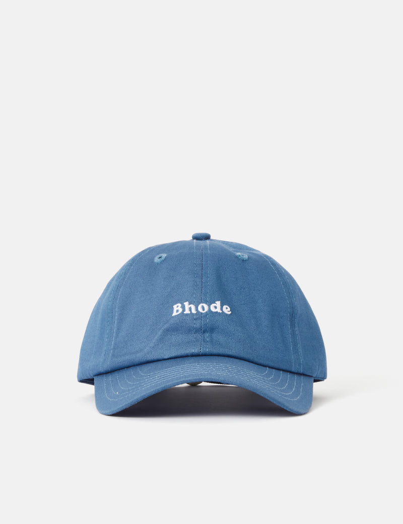 Casquette de baseball Bhode brodée Script - Bleu orageux