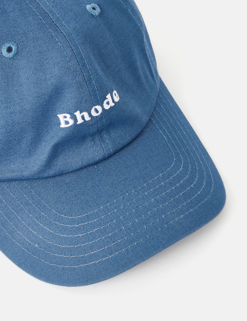 Casquette de baseball Bhode brodée Script - Bleu orageux