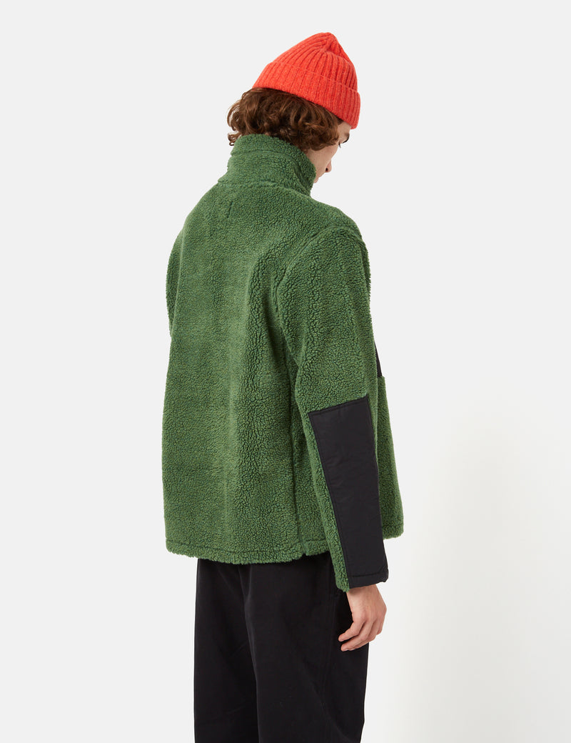 Bhode Sherpa Zip Fleece Jacket - Sage Green