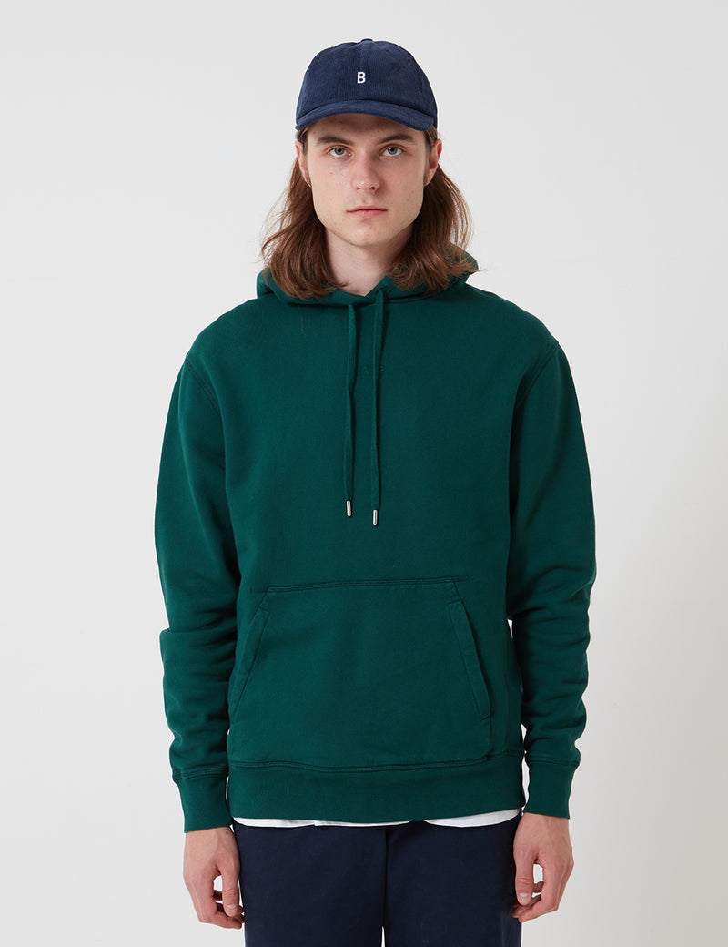 Bhode Oversized Pocket Hoodie (Organic Cotton) - Forest Green