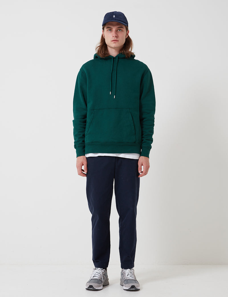 Bhode Oversized Pocket Hoodie (Organic Cotton) - Forest Green