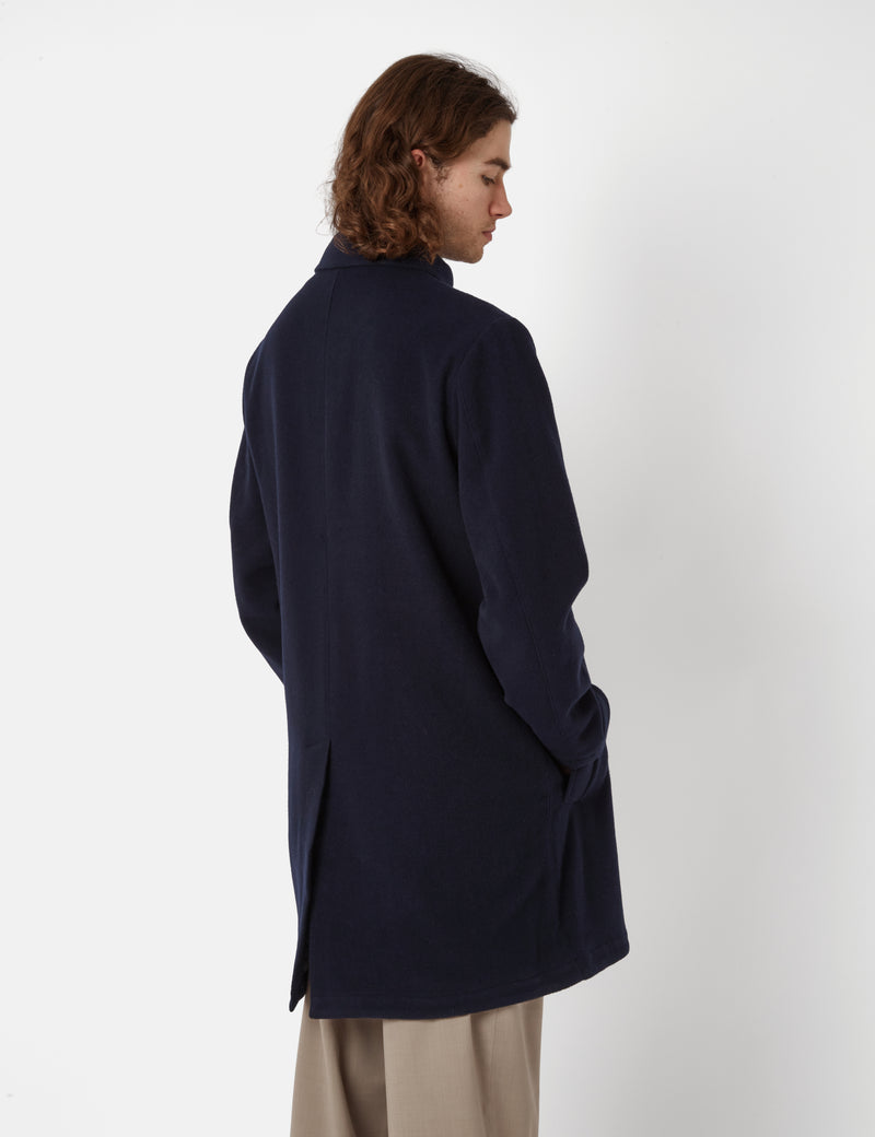 Bhode Wool Mac - Navy Blue