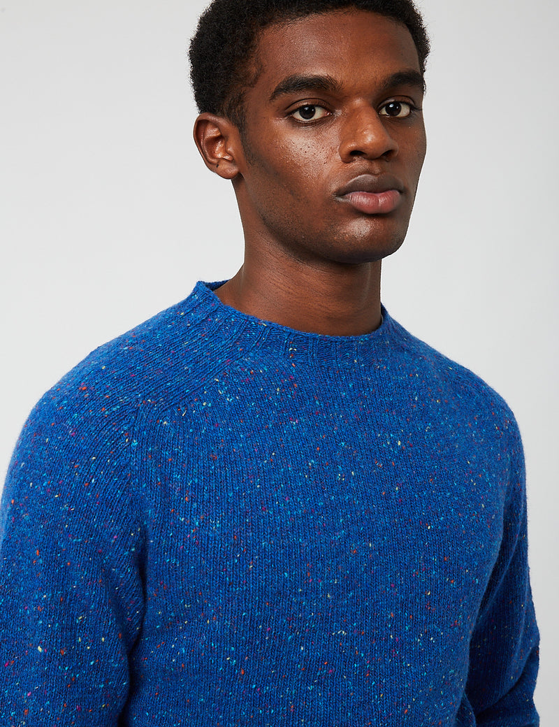 Bhode Supersoft Lambswool Jumper (Made in Scotland) - Deep Blue