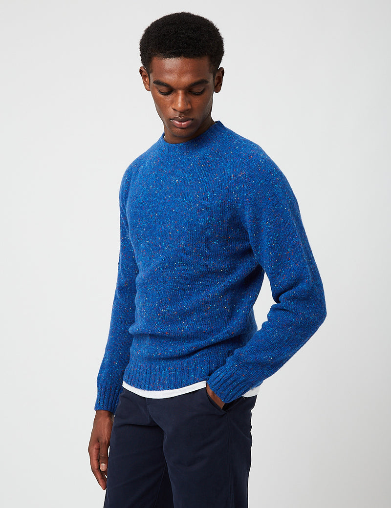 Bhode Supersoft Lambswool Jumper (Made in Scotland) - Deep Blue