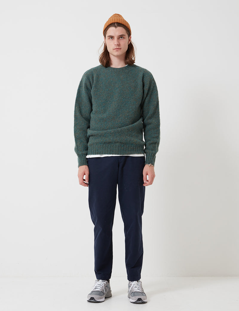 Bhode Supersoft Lambswool Jumper (Made in Scotland) - Jade Green