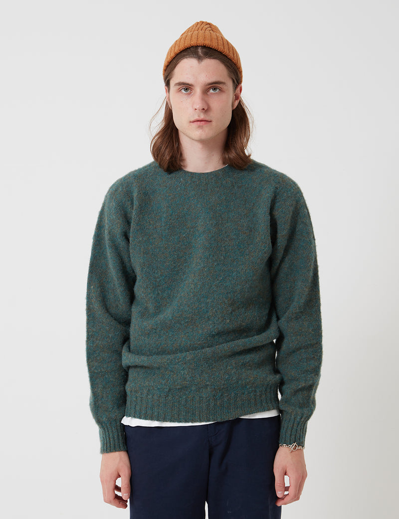 Bhode Supersoft Lambswool Jumper (Made in Scotland) - Jade Green