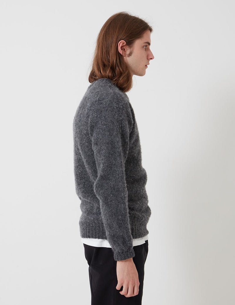Bhode Supersoft Lambswool Jumper (Made in Scotland) - Oxford Grey