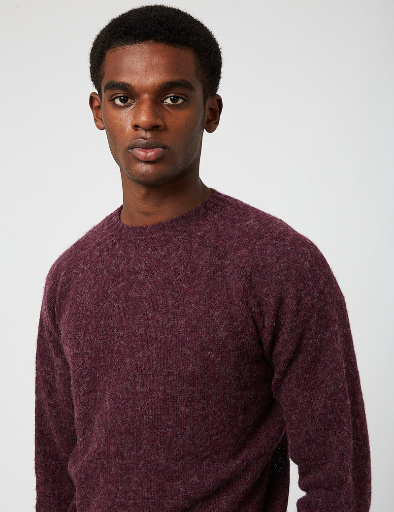 Bhode Supersoft Lambswool Jumper (Made in Scotland) - Pagan Purple