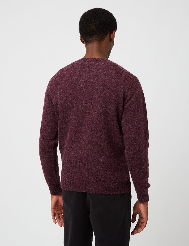 Bhode Supersoft Lambswool Jumper (Made in Scotland) - Pagan Purple