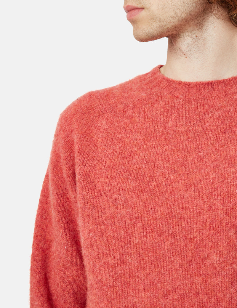 Bhode Supersoft Lambswool Jumper (Made in Scotland) - Salmon