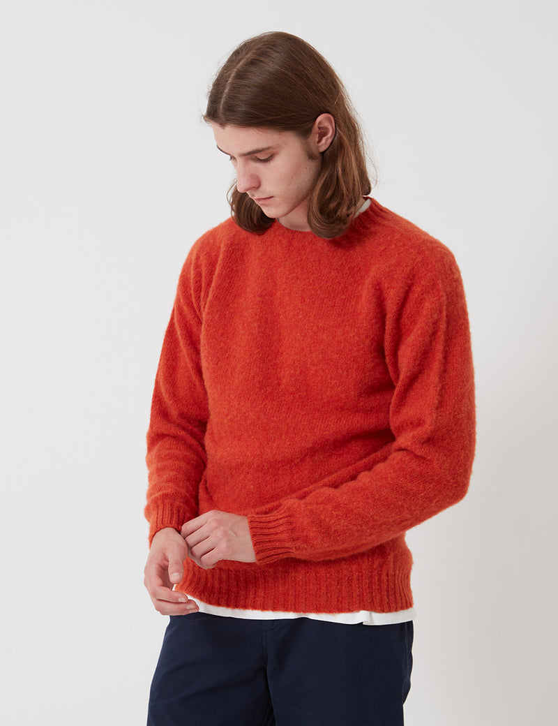 Bhode Supersoft Lambswool Jumper (Made in Scotland) - Spice Orange