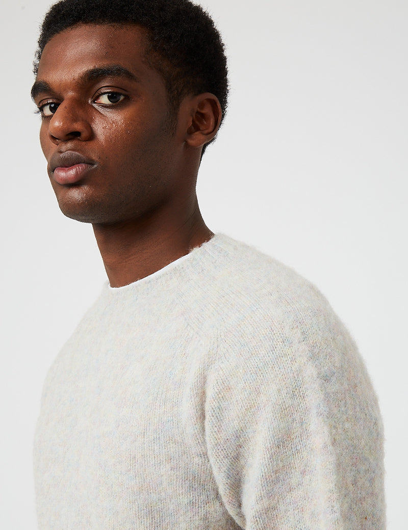 Bhode Supersoft Lambswool Pullover (Made in Scotland) - Ugie Pearl