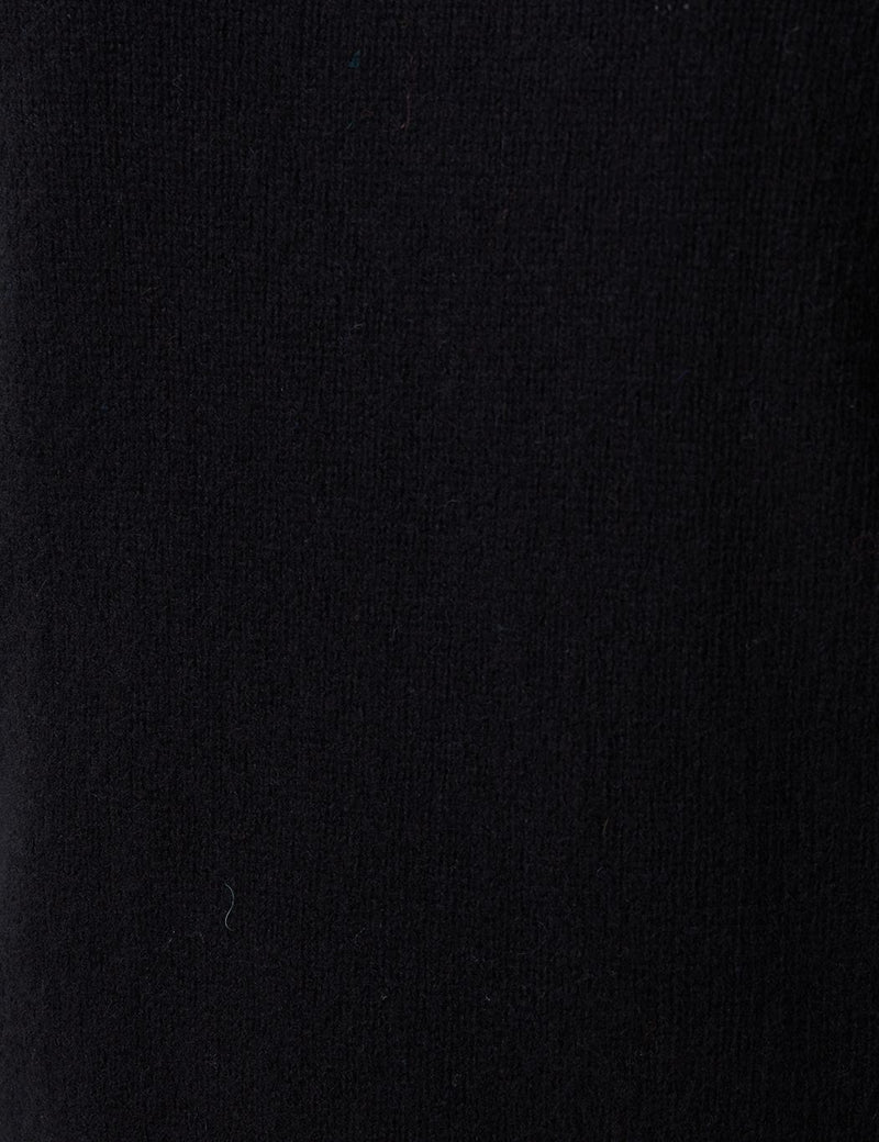 Bhodeラムウールロールネックジャンパー（スコットランド製）-ブラック