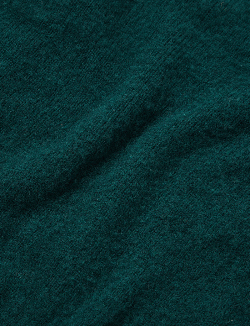 Bhode Supersoft Lambswool Jumper (Made in Scotland)  - Forest Green