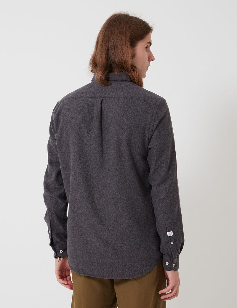 Bhode Classic Button Down Shirt (Baumwolle) - Anthrazit