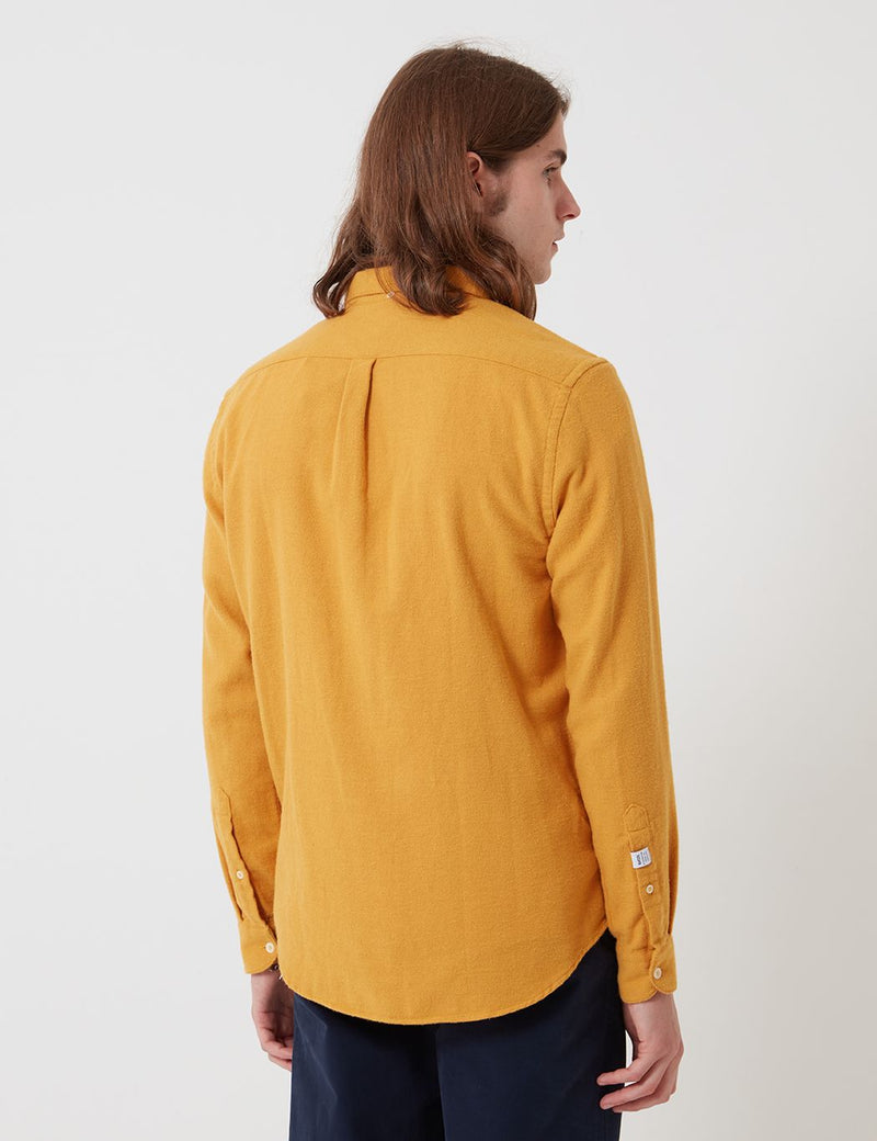 Bhode Classic Button Down Shirt (Cotton) - Mustard