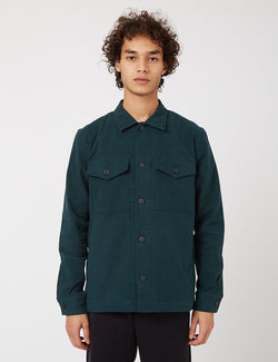 Bhode Overshirt (Cotton Moleskin) - Forest Green