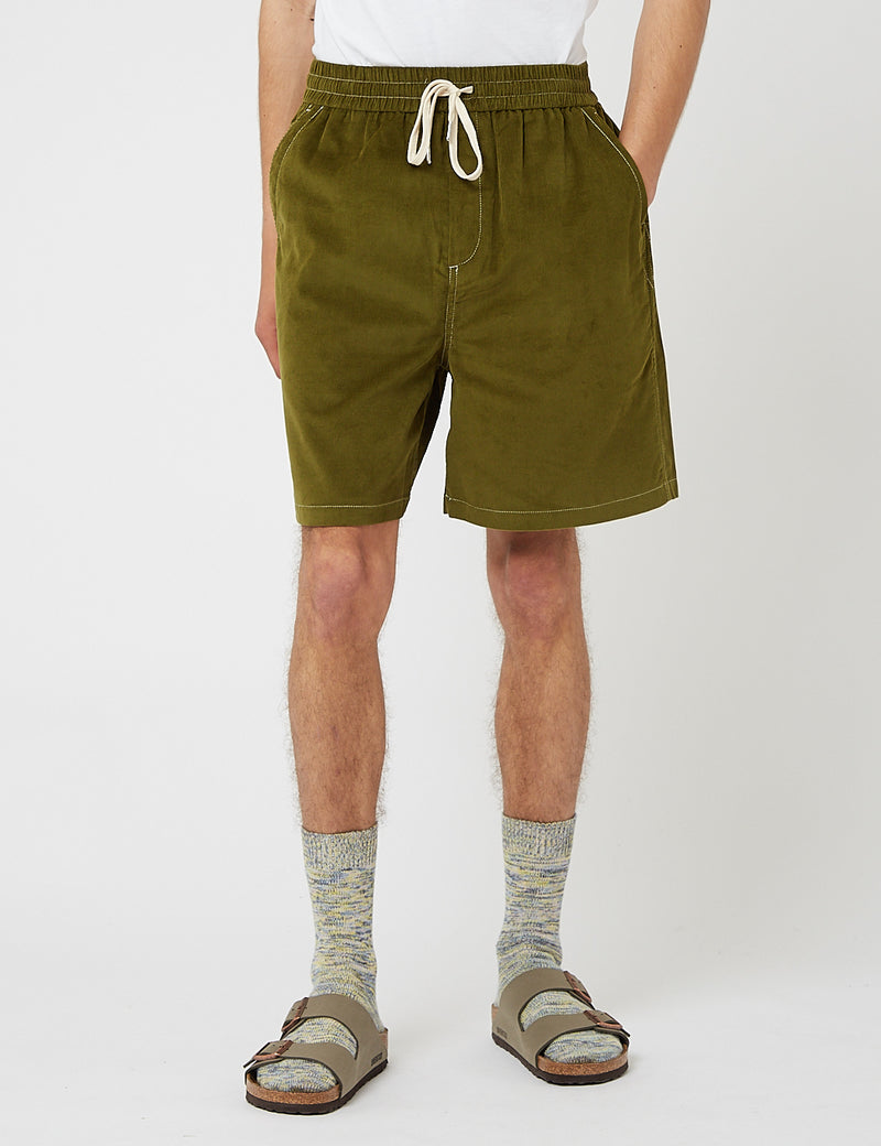 Bhode x Brisbane Moss Cord Shorts ( Bhode ) - Grasgrün