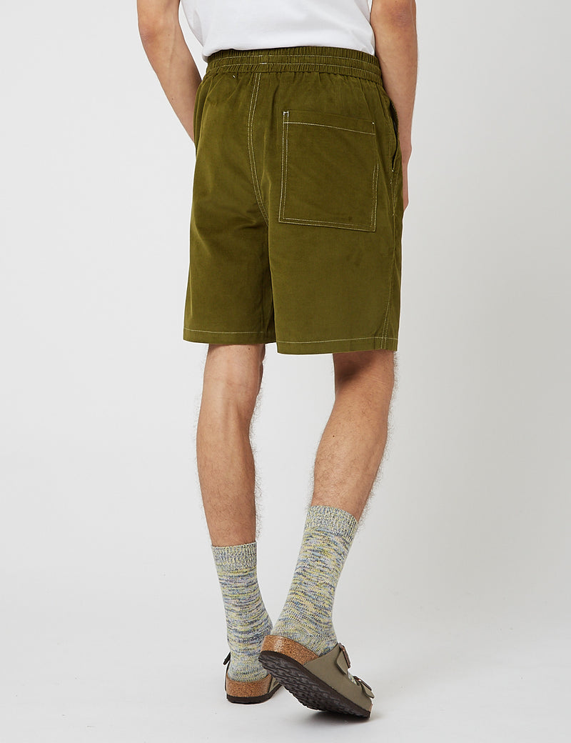 Bhode x Brisbane Moss Cord Shorts ( Bhode ) - Grasgrün