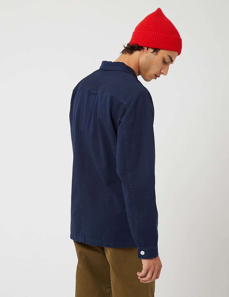 Bhode Box Shirt (Baumwolltwill) - Marineblau