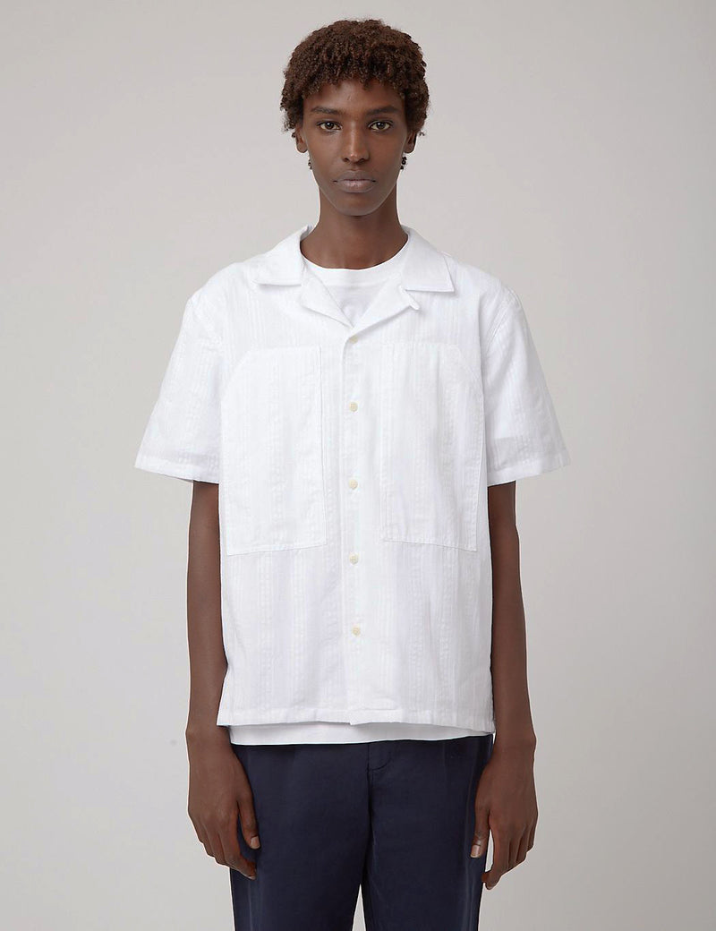 Bhode Revere Collar Safari Shirt - Ecru