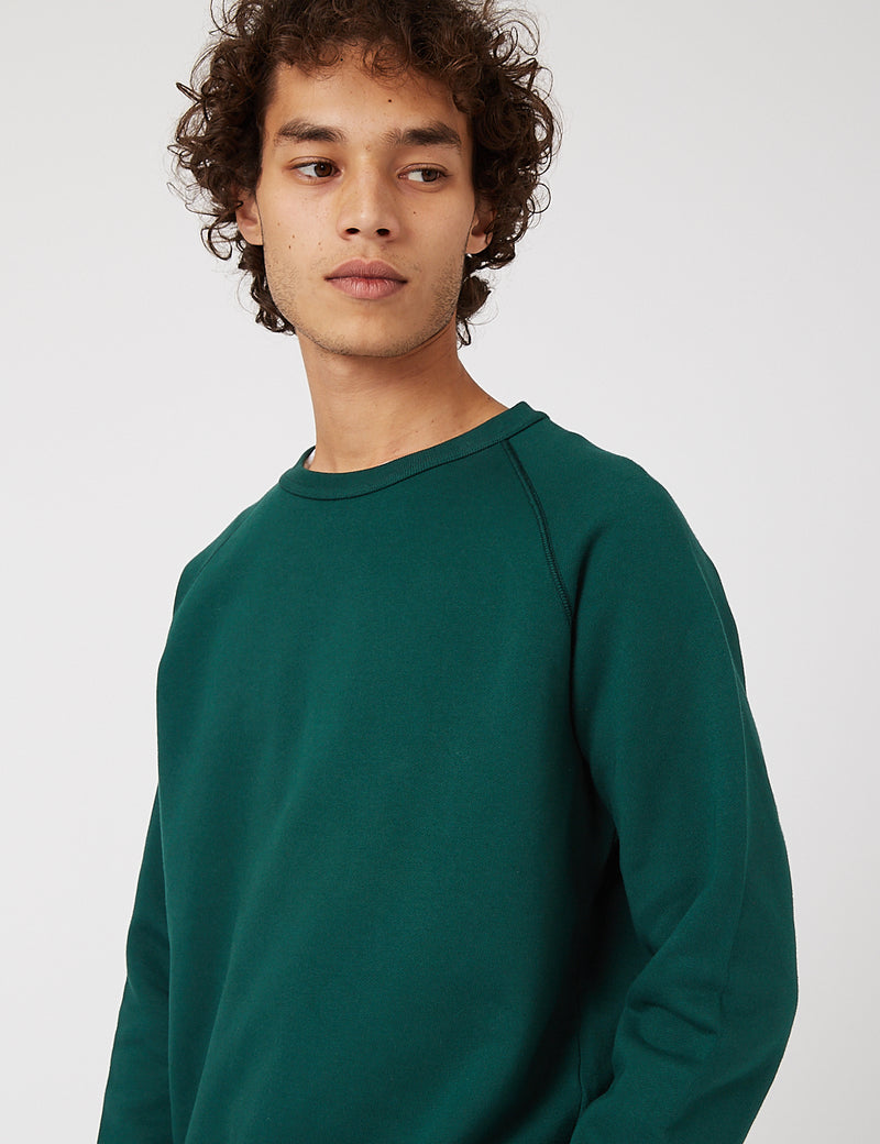 Bhode Besuto Raglan Sweatshirt (Bio-Baumwolle) - Waldgrün