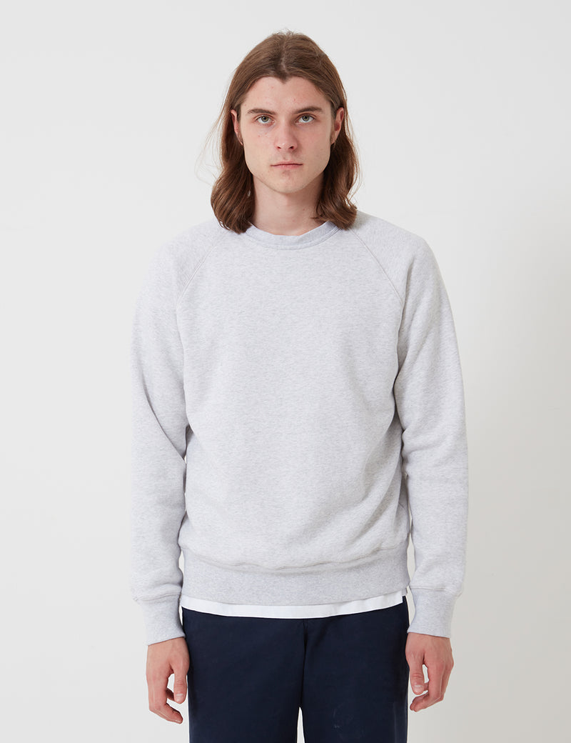 Bhode Besuto Raglan Sweatshirt (Organic Cotton) - Grey Marl