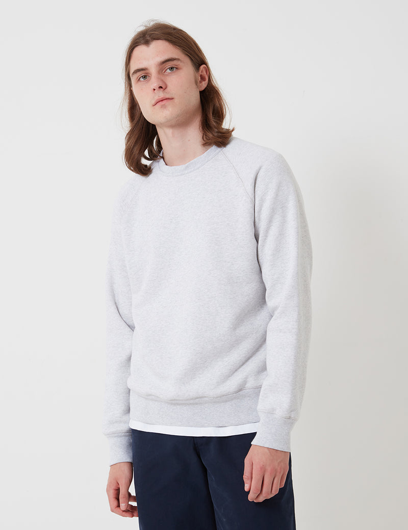 Bhode Besuto Raglan Sweatshirt (Organic Cotton) - Grey Marl