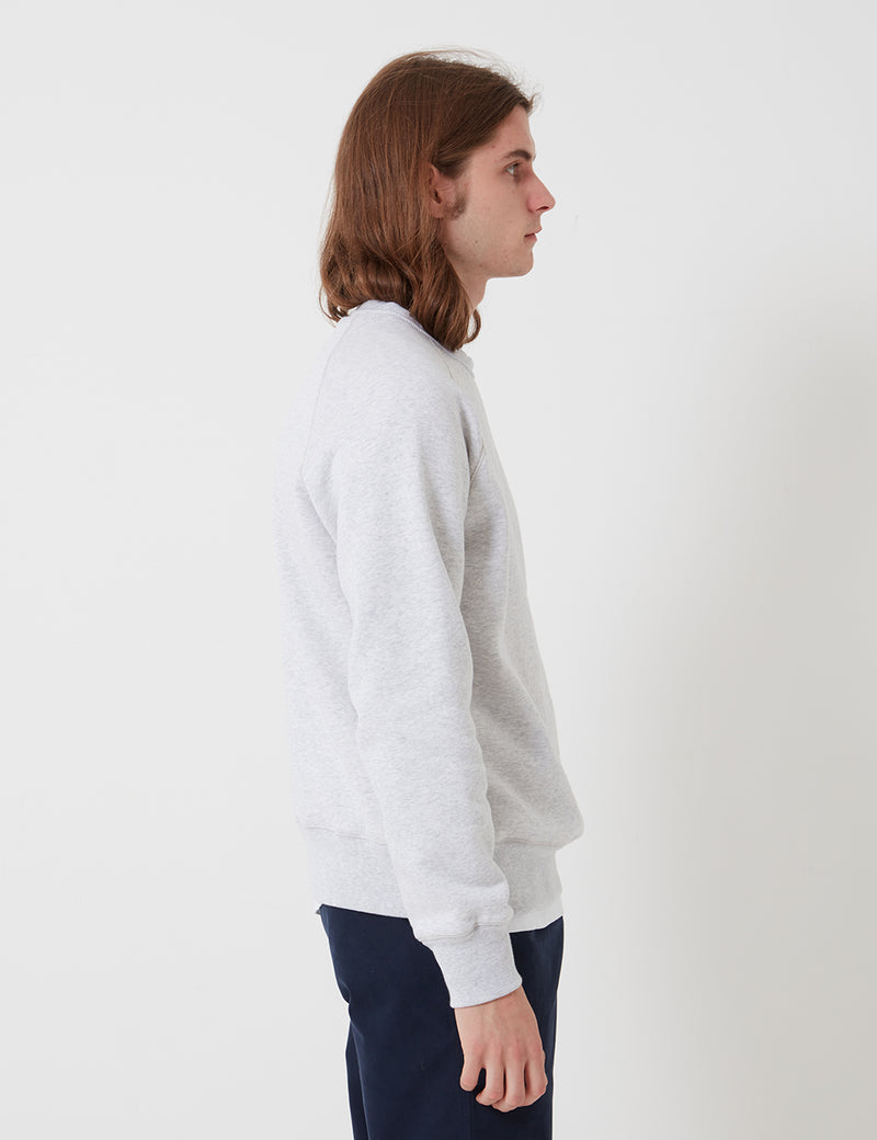 Bhode Besuto Raglan Sweatshirt (Organic Cotton) - Grey Marl