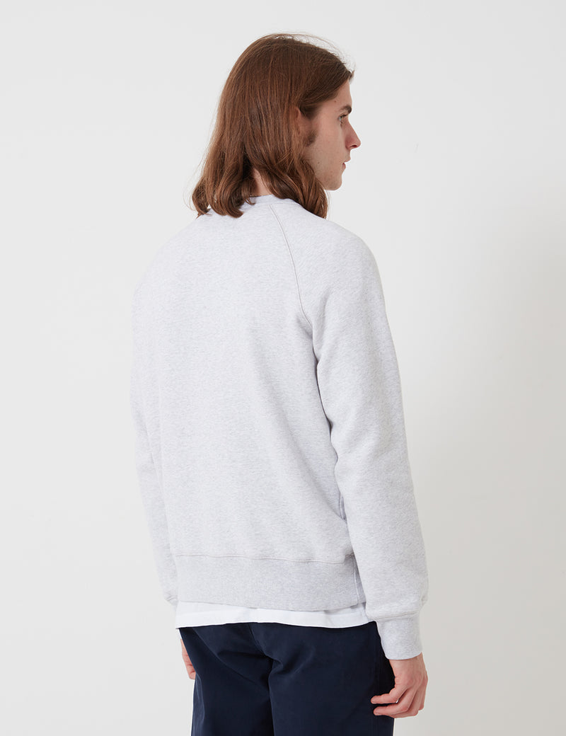 Bhode Besuto Raglan Sweatshirt (Organic Cotton) - Grey Marl