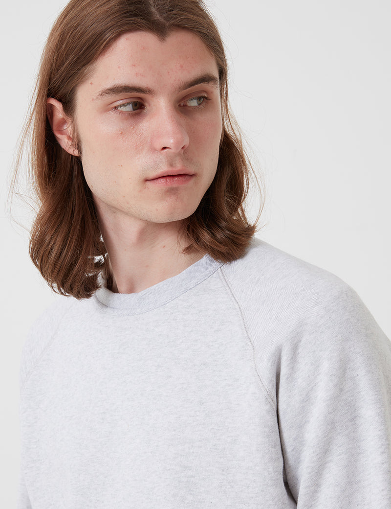 Bhode Besuto Raglan Sweatshirt (Organic Cotton) - Grey Marl