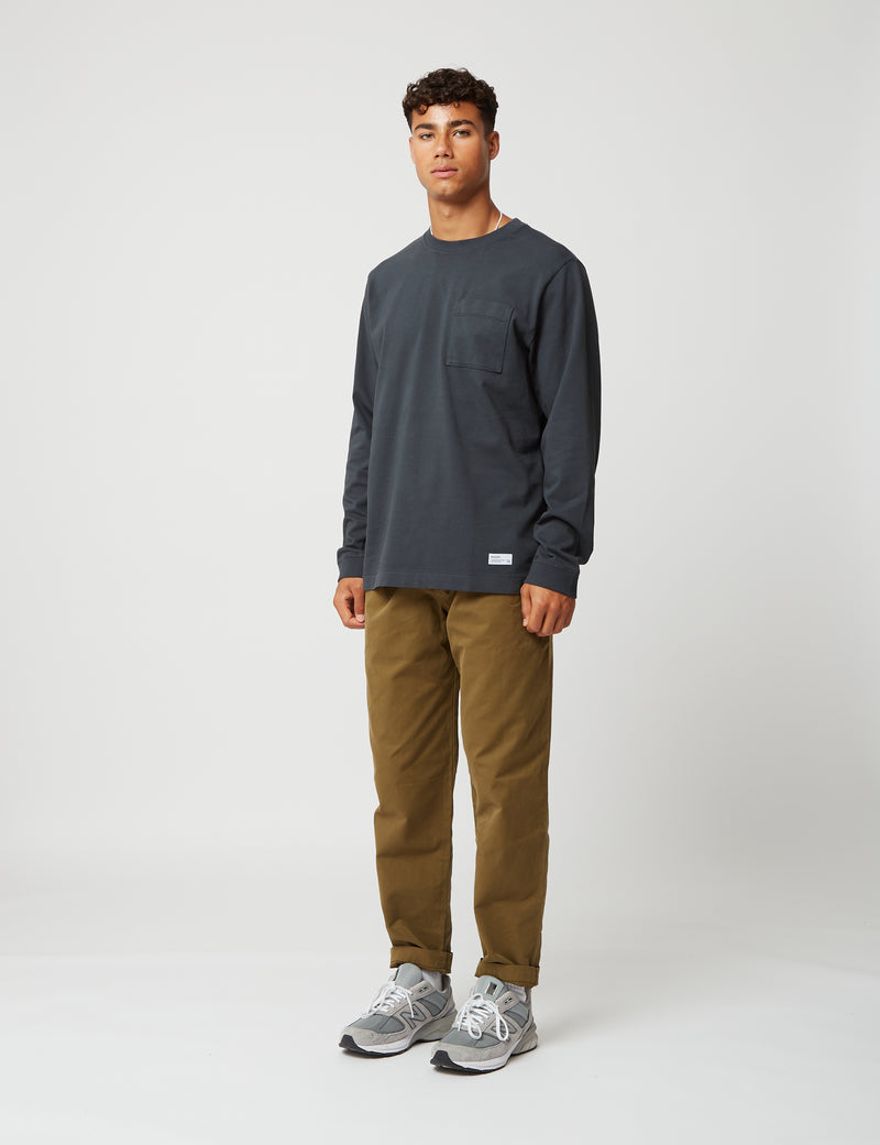 Bhode Everyday Heavyweight Long Sleeve T-Shirt (Organic) - Dusty Black