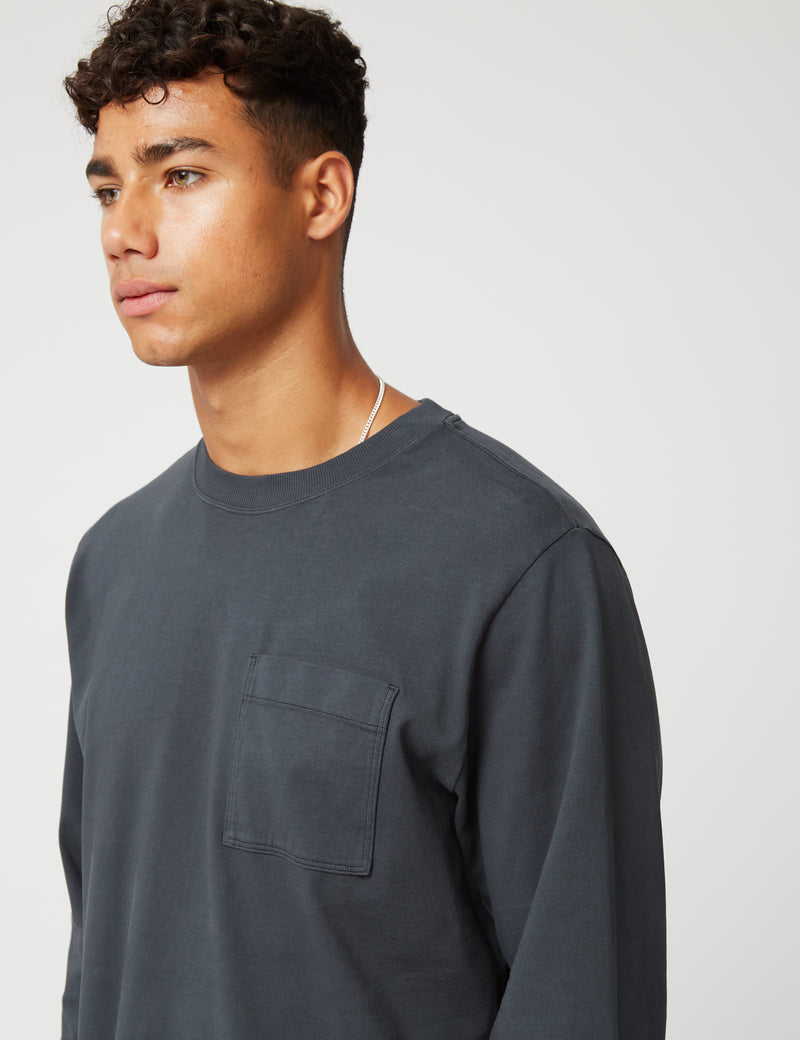 Bhode Everyday Heavyweight Long Sleeve T-Shirt (Organic) - Dusty Black