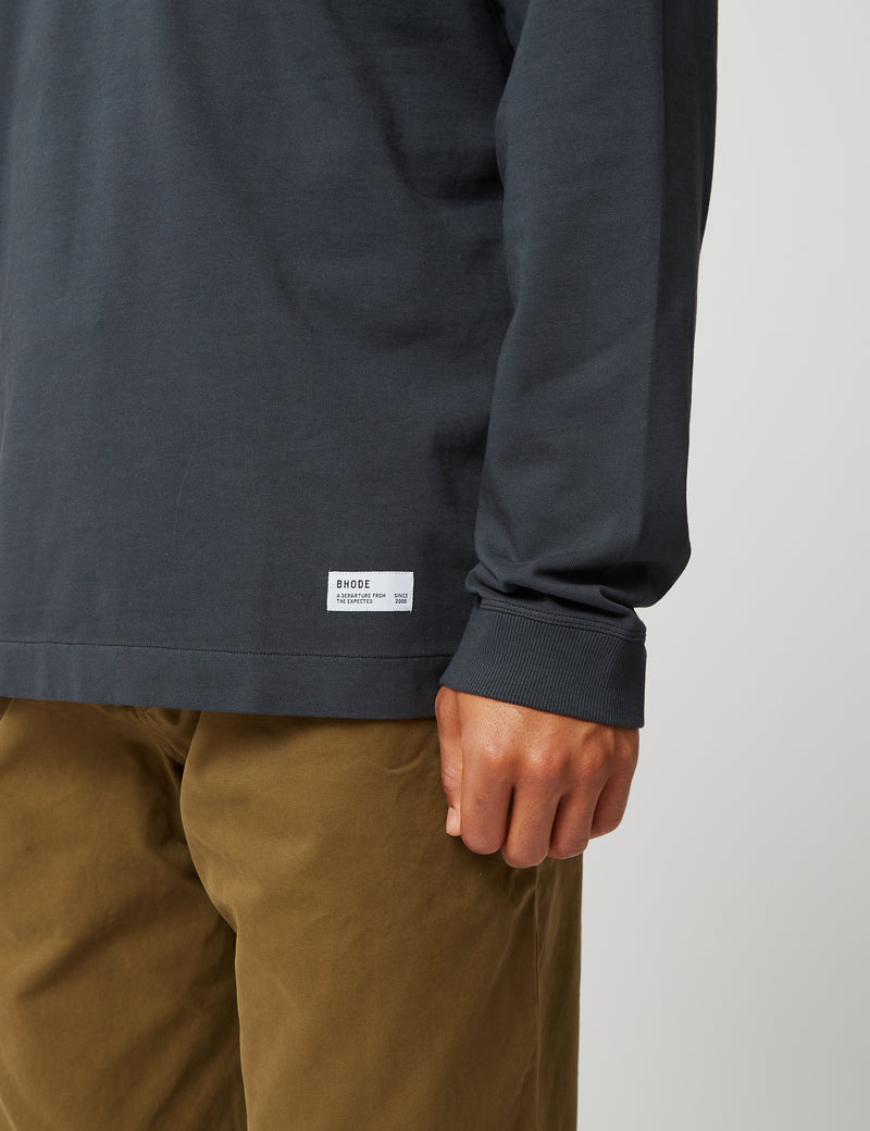 Bhode Everyday Heavyweight Long Sleeve T-Shirt (Organic) - Dusty Black