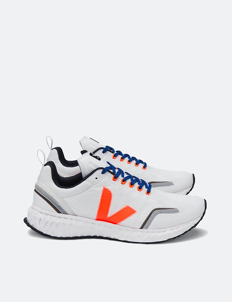 Veja Condor Running Shoes - White/Orange Fluo