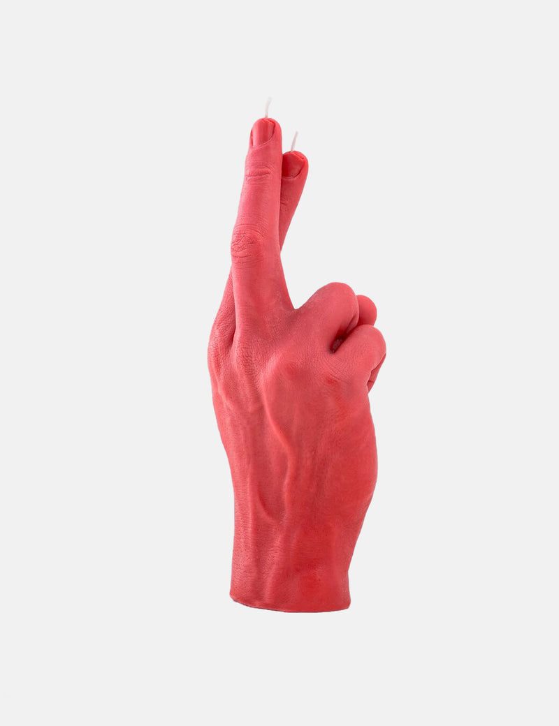 CandleHand Crossed Fingers Candle - Red