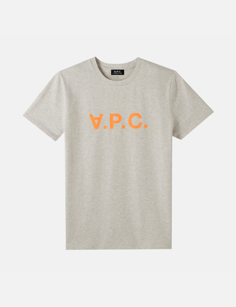A.P.C. T-Shirt VPC Bicolore H - Écru Chine/Orange