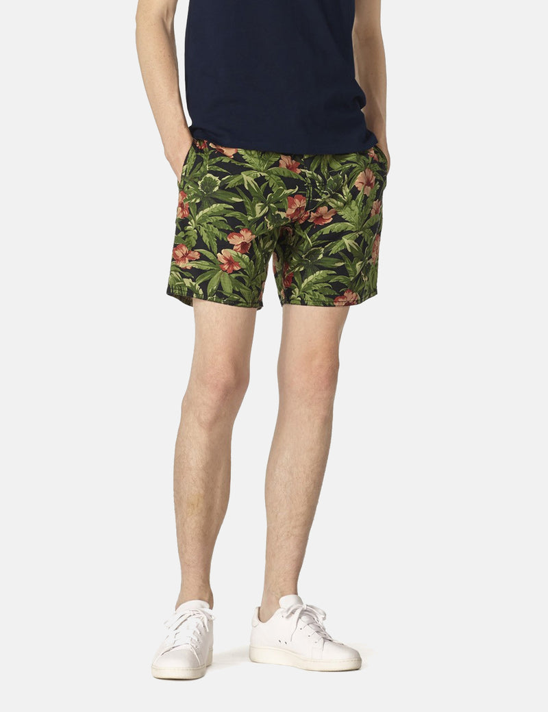 A.P.C. Eli Jungle Print Shorts - Khaki Green