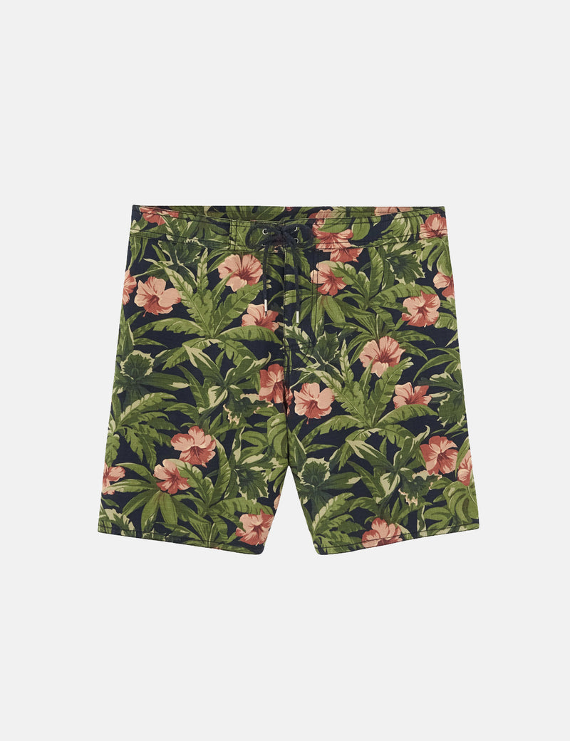 A.P.C. Eli Jungle Print Shorts - Khaki Green