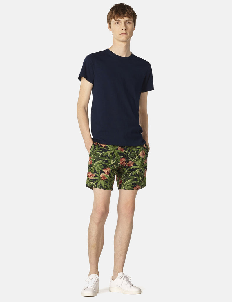 A.P.C. Eli Jungle Print Shorts - Khaki Green