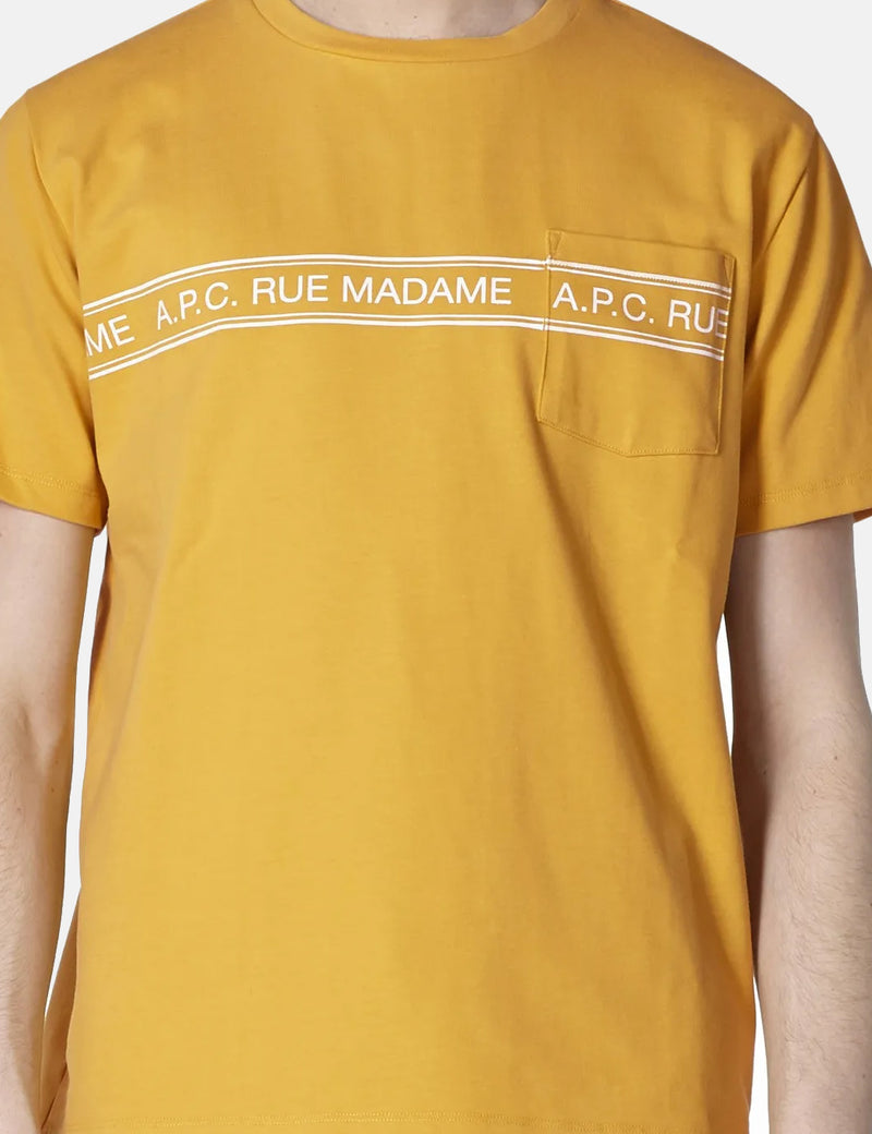 T-Shirt APC Rue Madame - Jaune