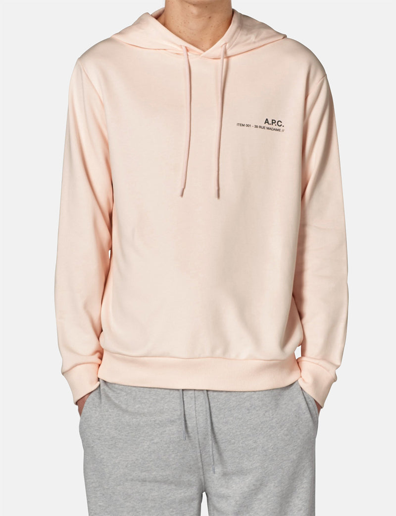 A.P.C. Item Hooded Sweatshirt - Pale Pink