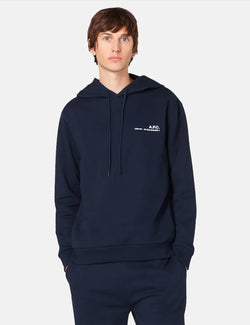 A.P.C. Item Hooded Sweatshirt - Dark Navy Blue