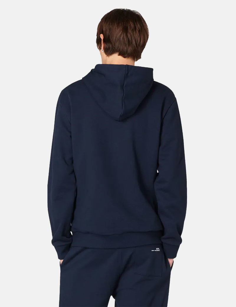 A.P.C. Item Hooded Sweatshirt - Dark Navy Blue