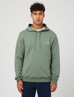 A.P.C. Item Hooded Sweatshirt - Grey Green