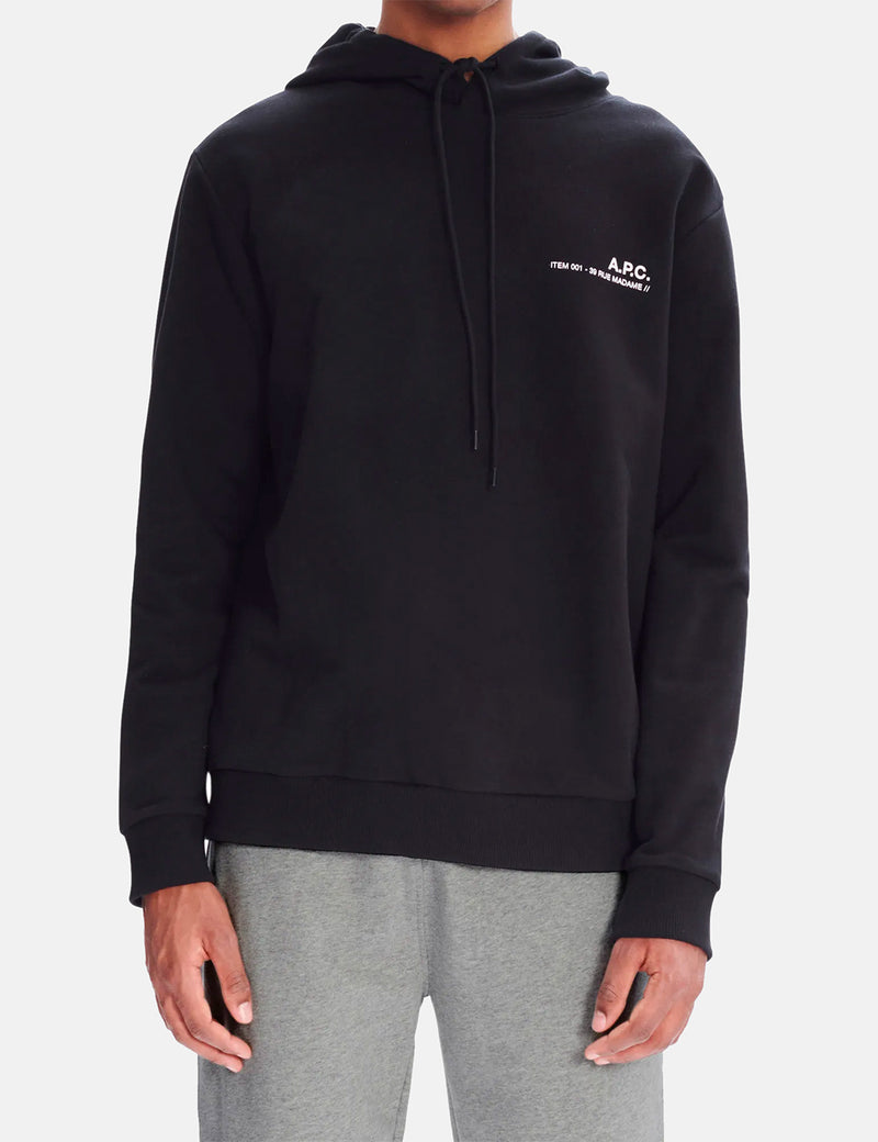 A.P.C. Item Hooded Sweatshirt - Black