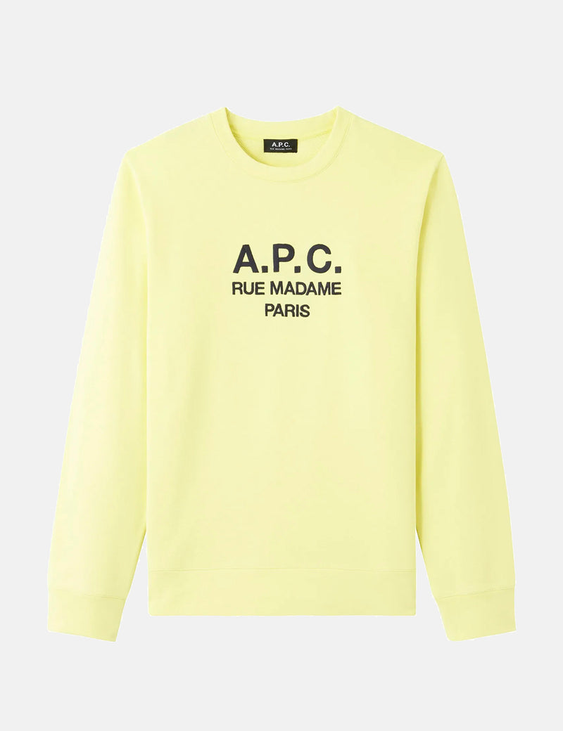 A.P.C. Rufus Sweatshirt (Embroidered Logo) - Pale Yellow